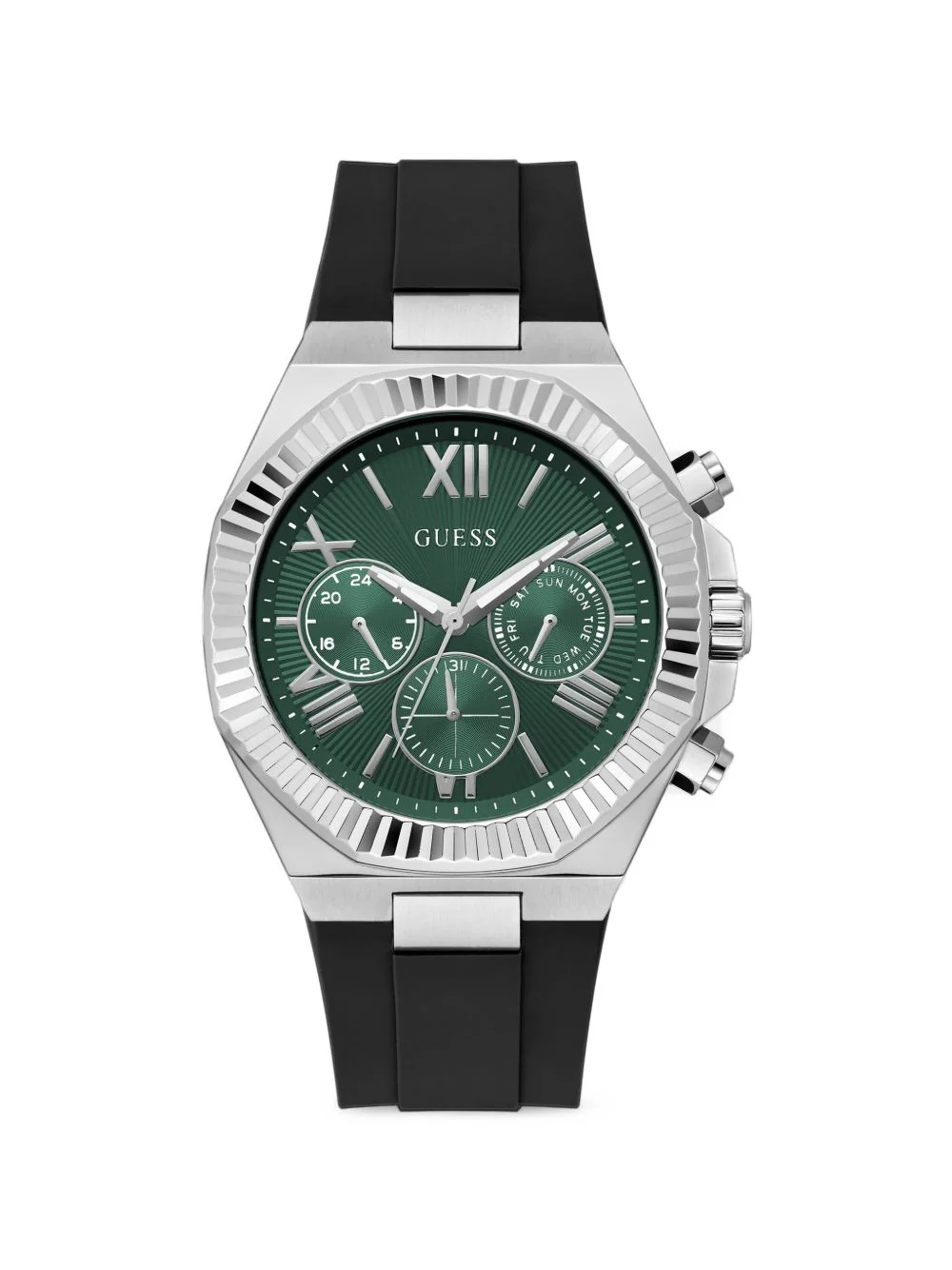 44mm silicone multifunction watch - 1