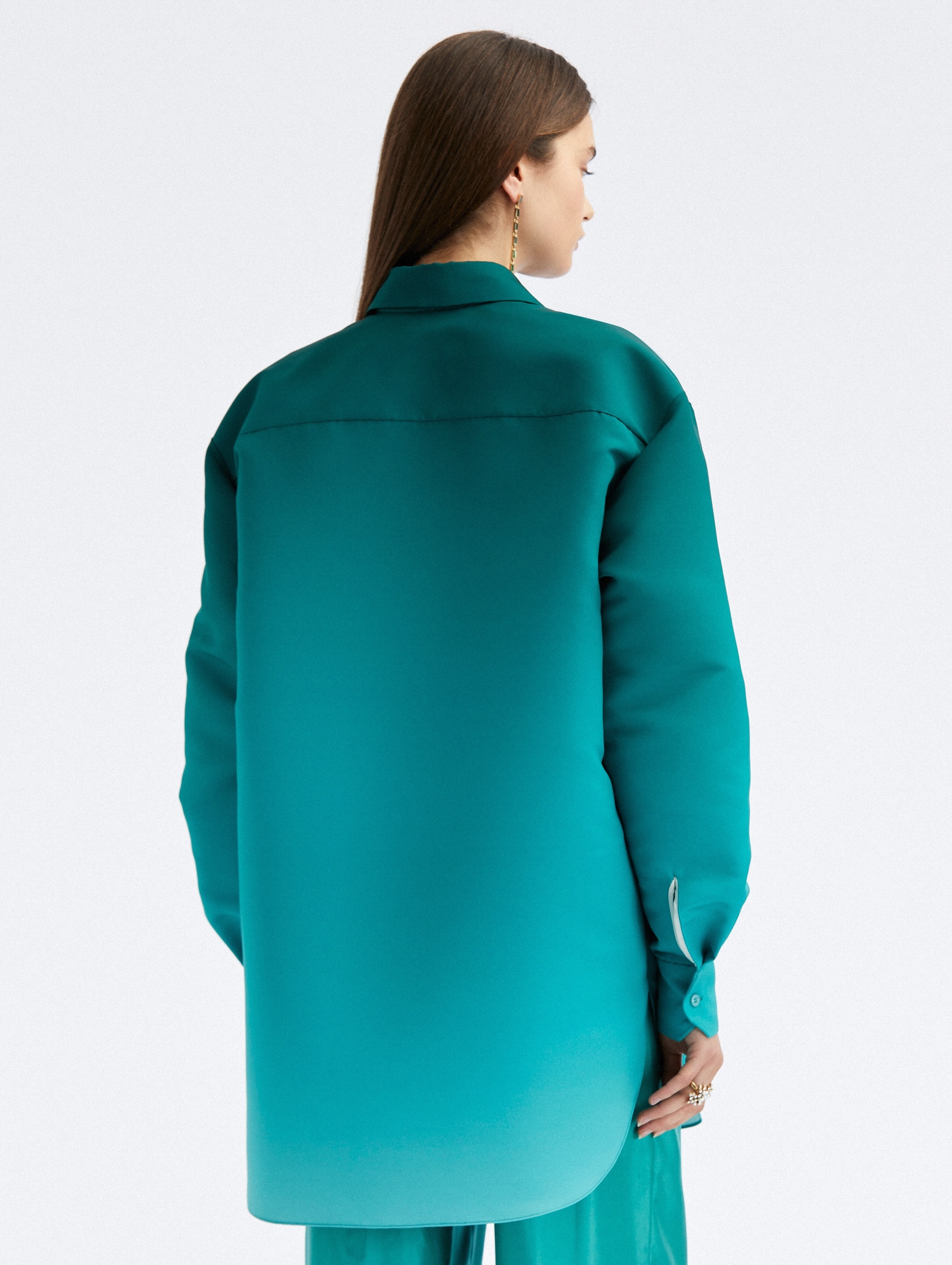 OMBRE OVERSIZED COTTON BLOUSE - 3