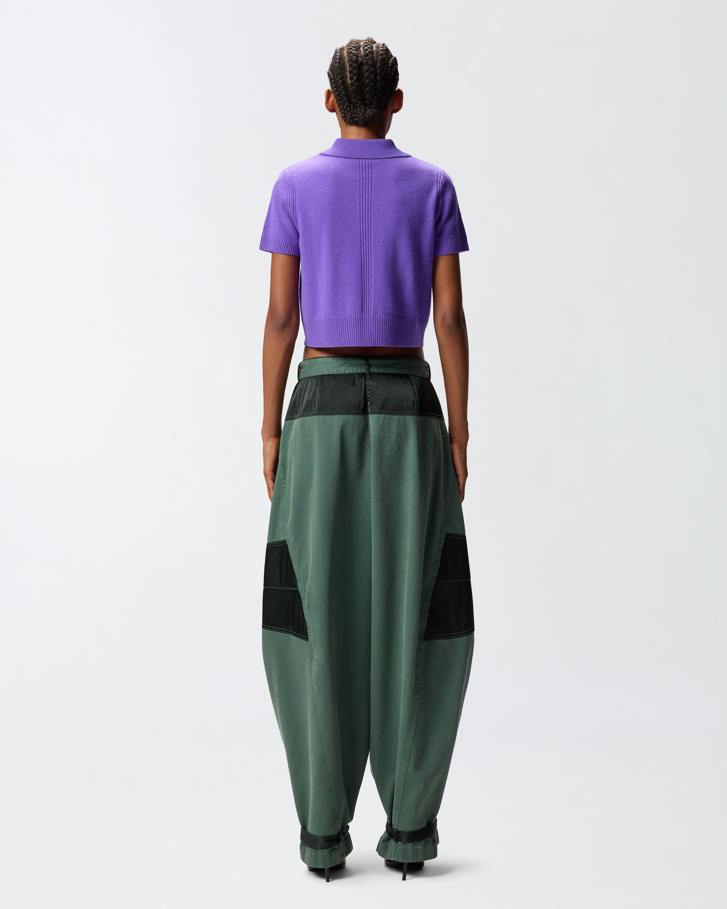UTILITY TROUSERS WITH CONTRASTING INSERTS - 4