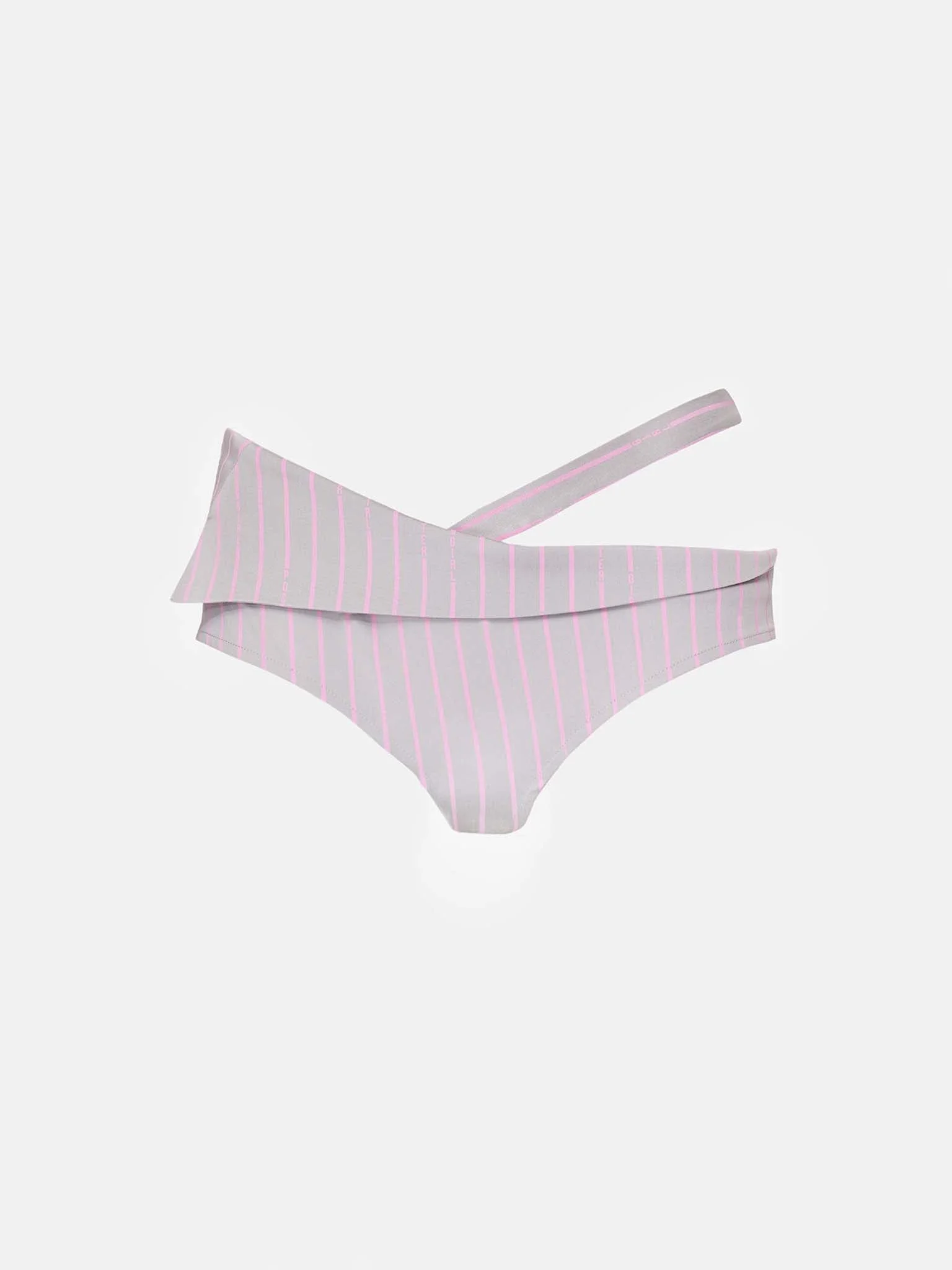 PAULETTE SHORTS GREY/PINK PINSTRIPE - 1