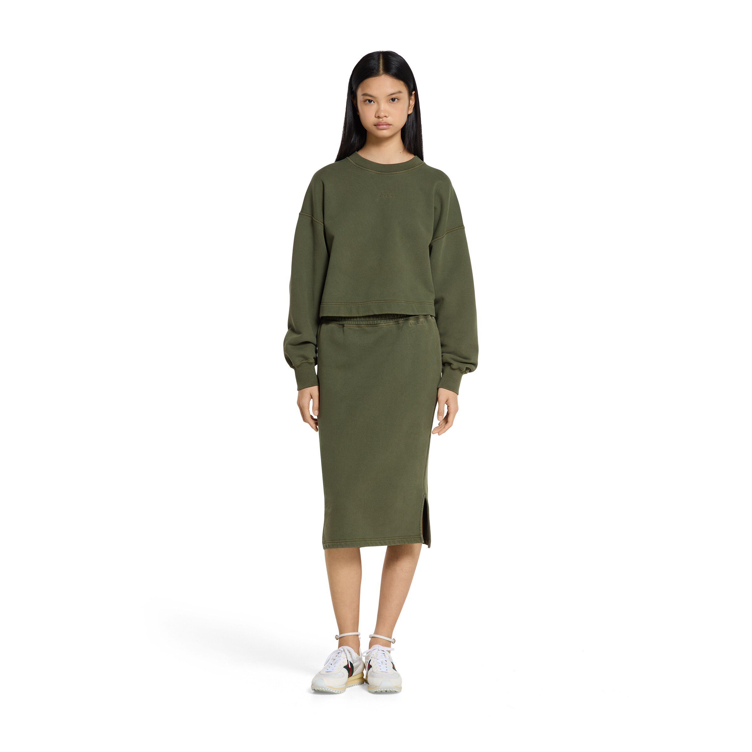 Cotton jersey sweatshirt with embroidery - 2