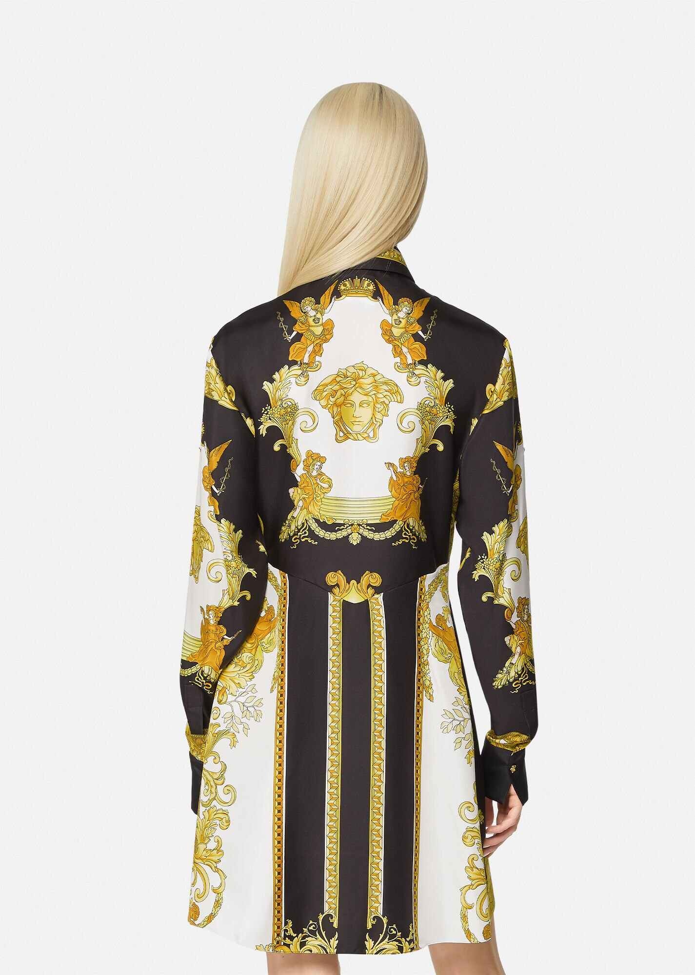 Medusa Renaissance Print Silk Shirt Dress - 3