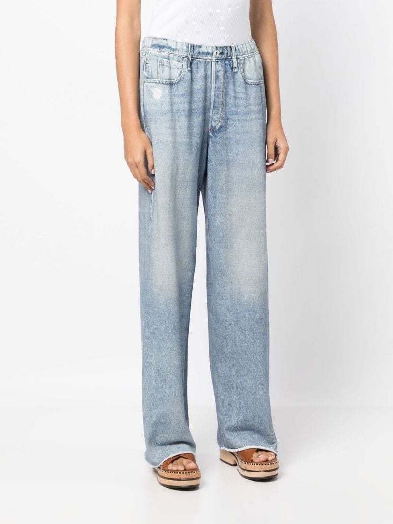 elasticated-waistband jeans - 6