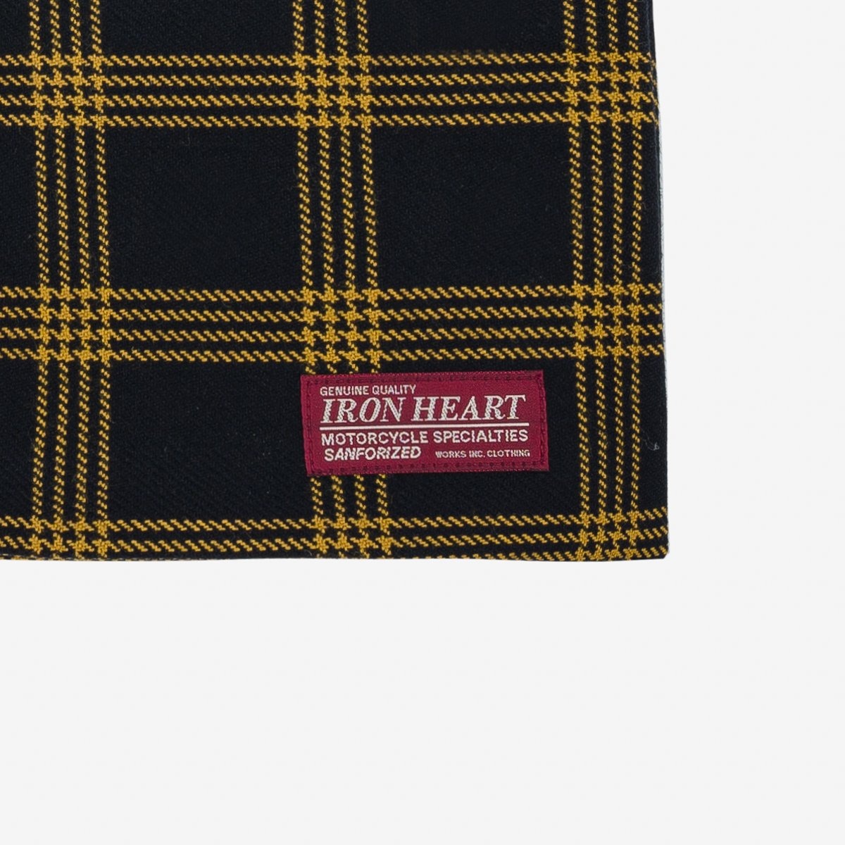 IHG-103-BLKWIN Ultra Heavy Flannel Windowpane Check Cushion Cover - Black/Yellow - 2
