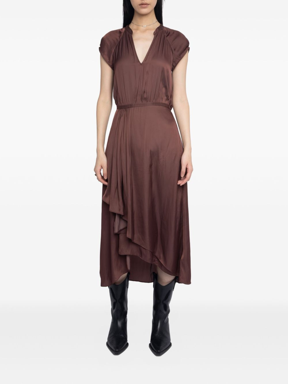 Randall V-neck midi dress - 2