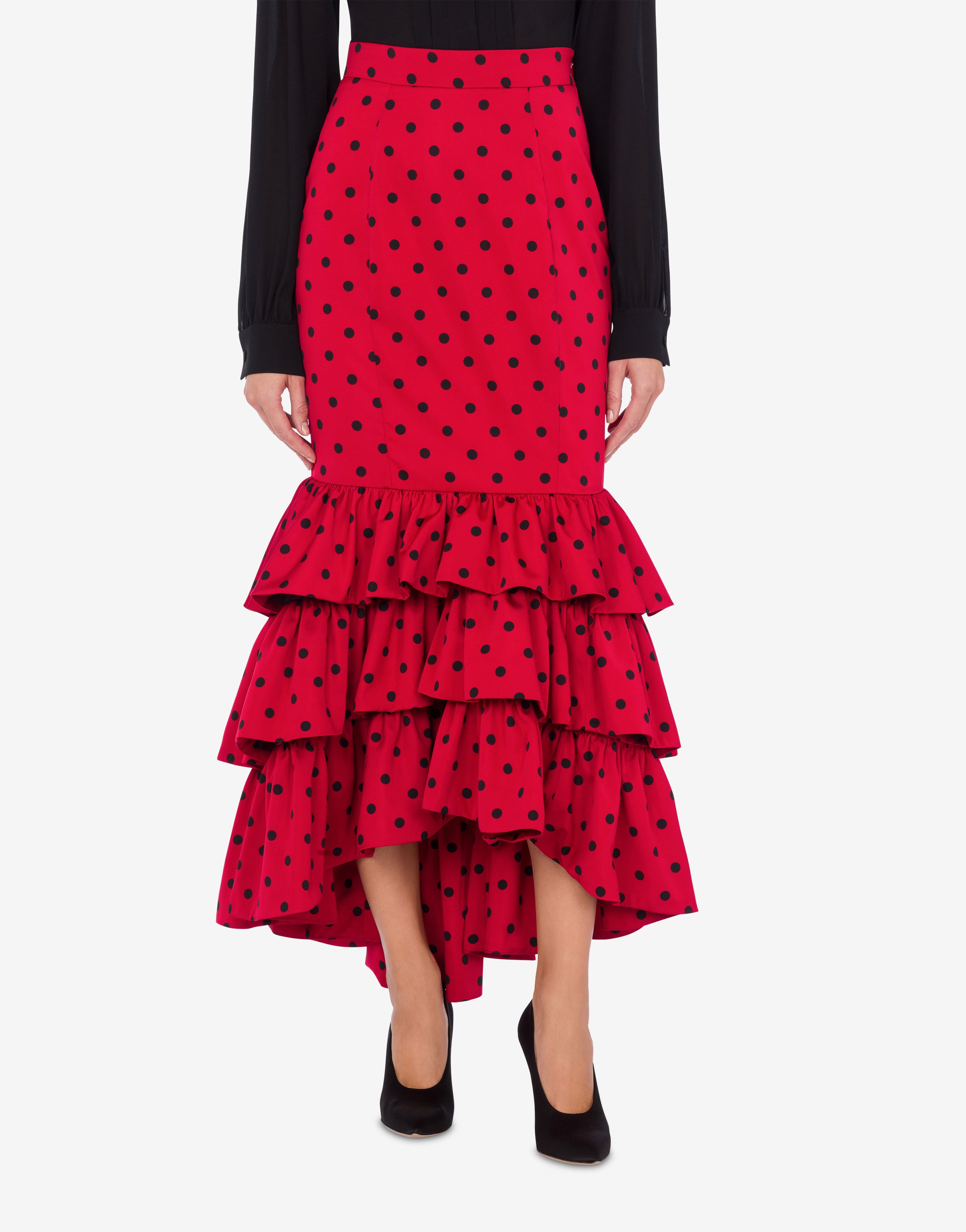 ALLOVER POLKA DOTS TAFFETA SKIRT - 2