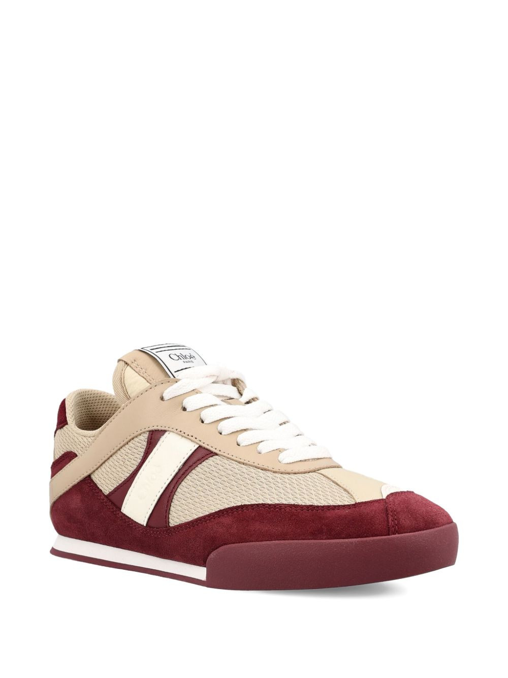 Kick suede-panel mesh sneakers - 2