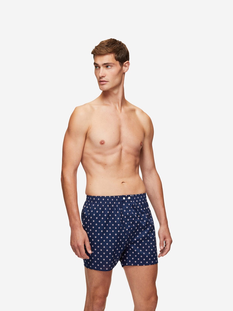 Men's Classic Fit Boxers Nelson 93 Cotton Batiste Navy - 3