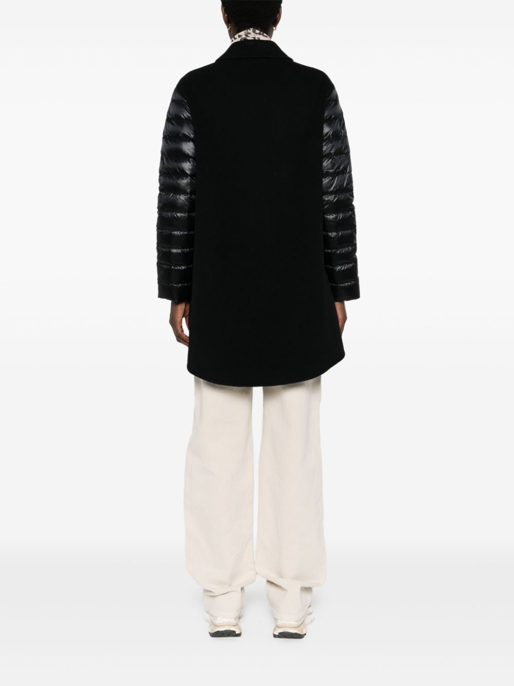 panelled puffer coat - 4