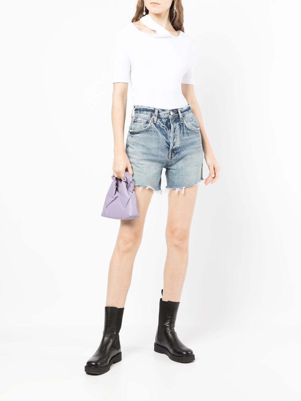 Riley cut-off denim shorts - 2