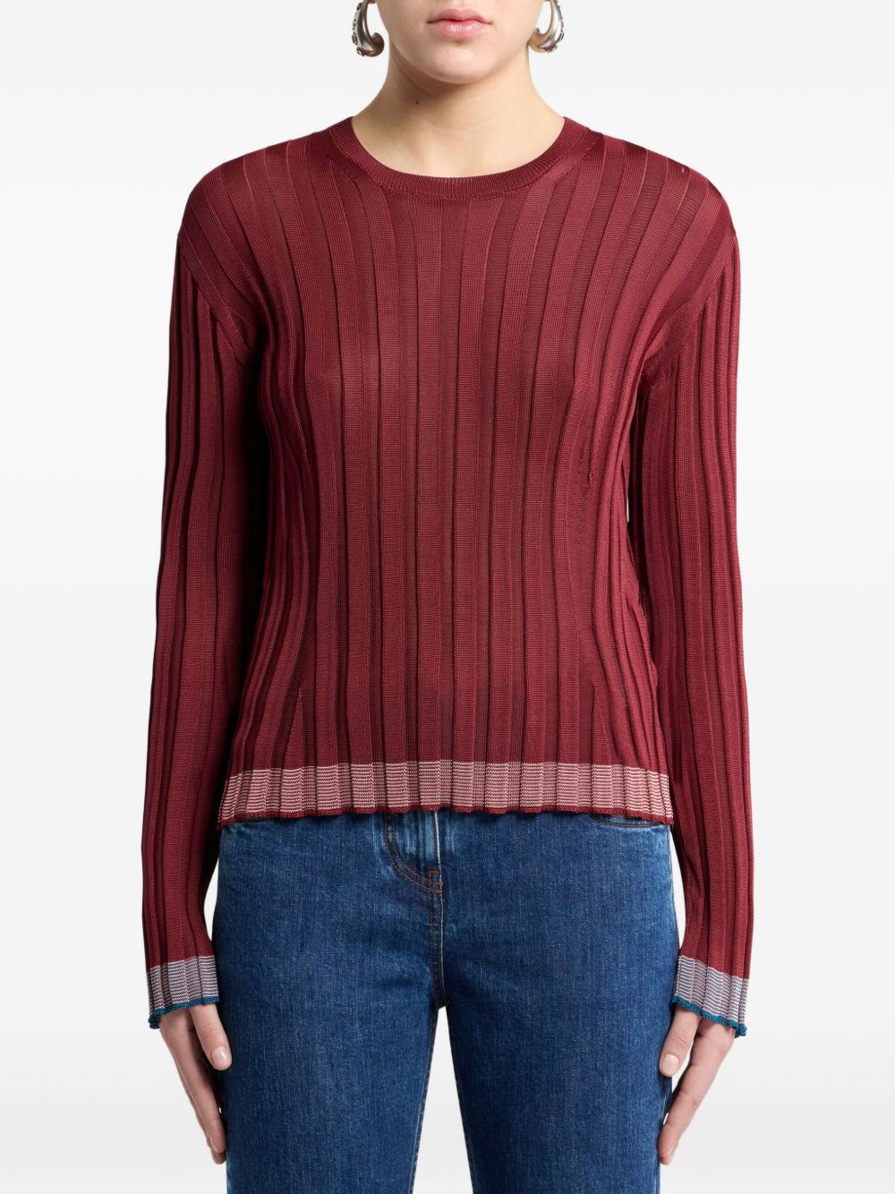 ribbed-knit sweater - 3