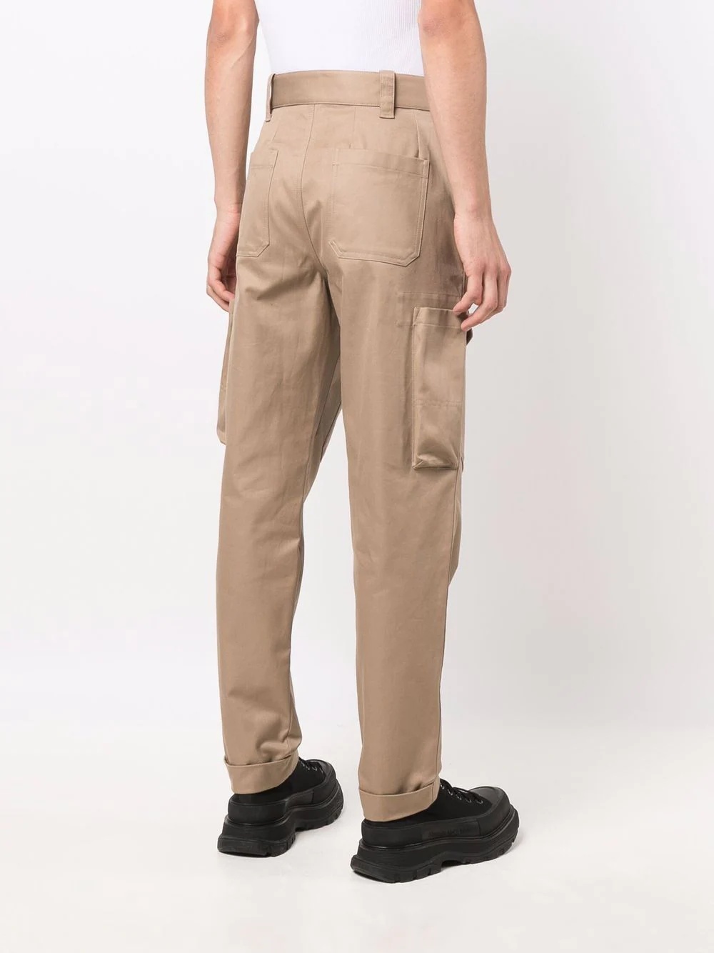 cargo pockets straight trousers - 4