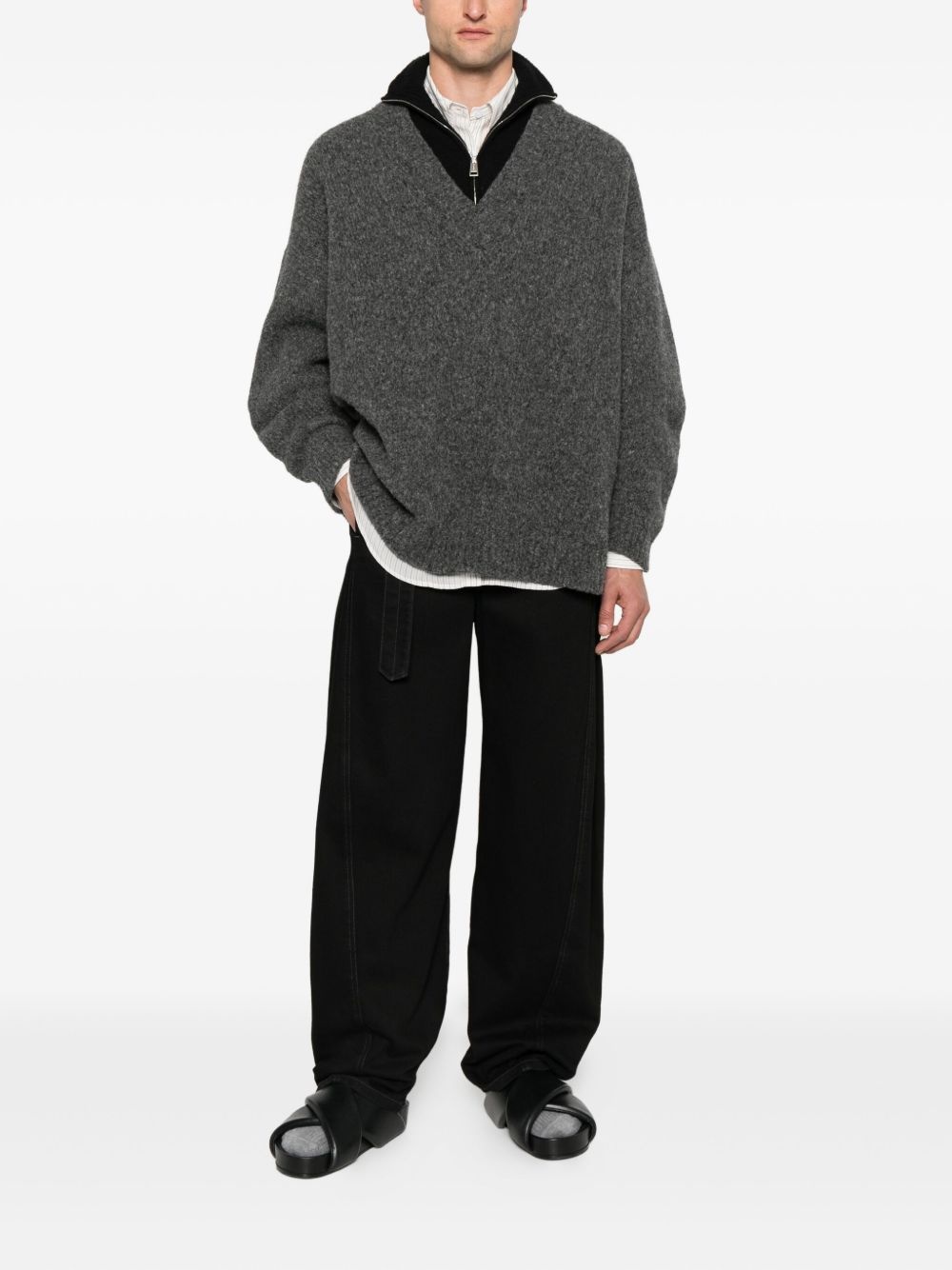 zip-up sweater - 2