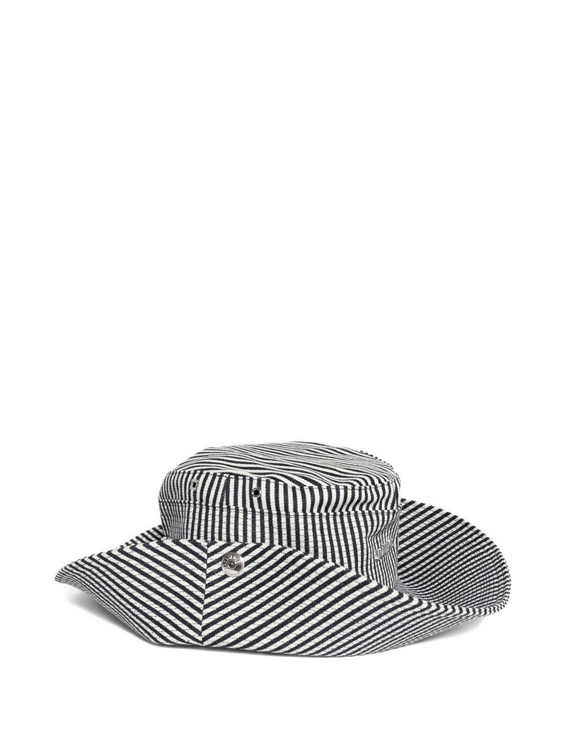 JACQUEMUS De-Nîmes striped hat outlook