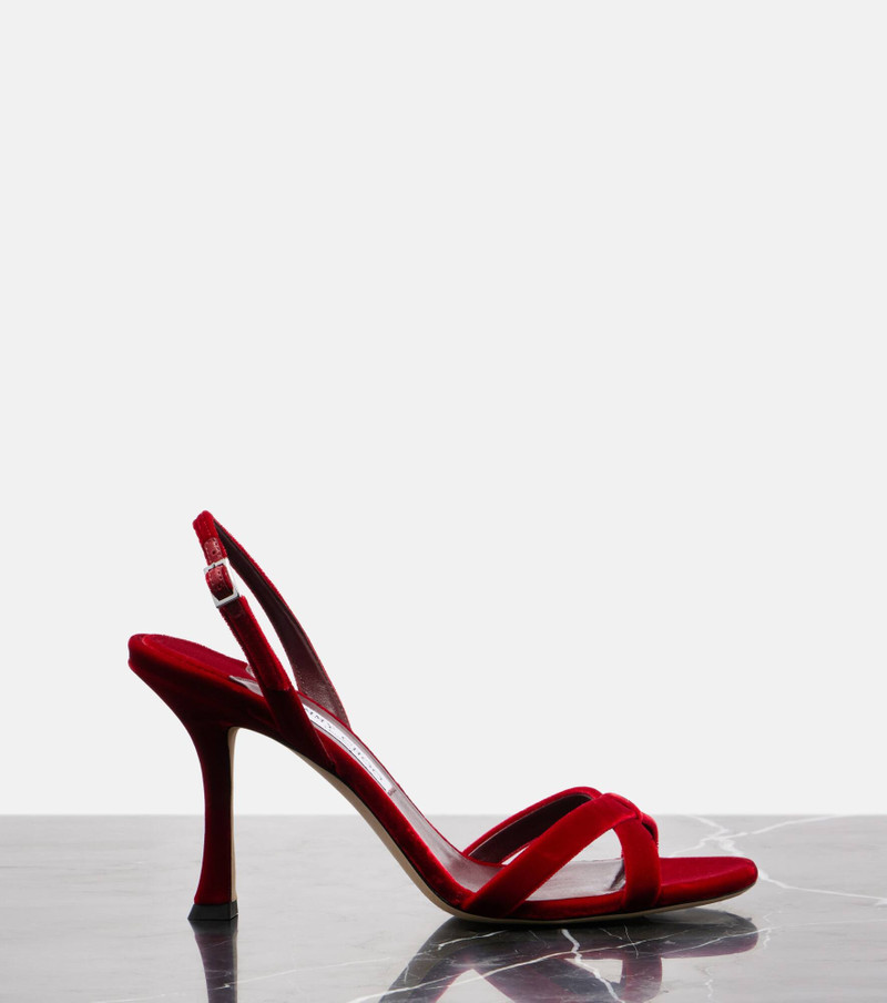 Elsy 90 velvet sandals 4