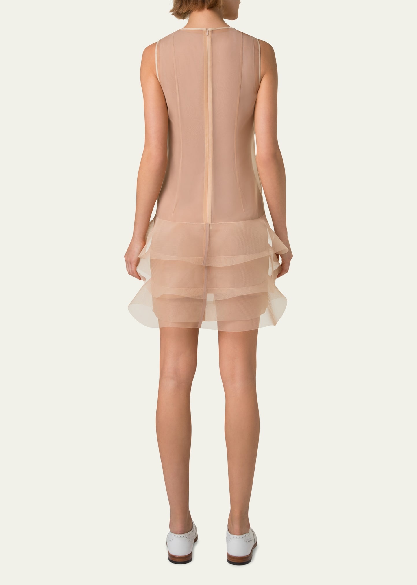 Hatband Waves Techno Organza Mini Dress - 3