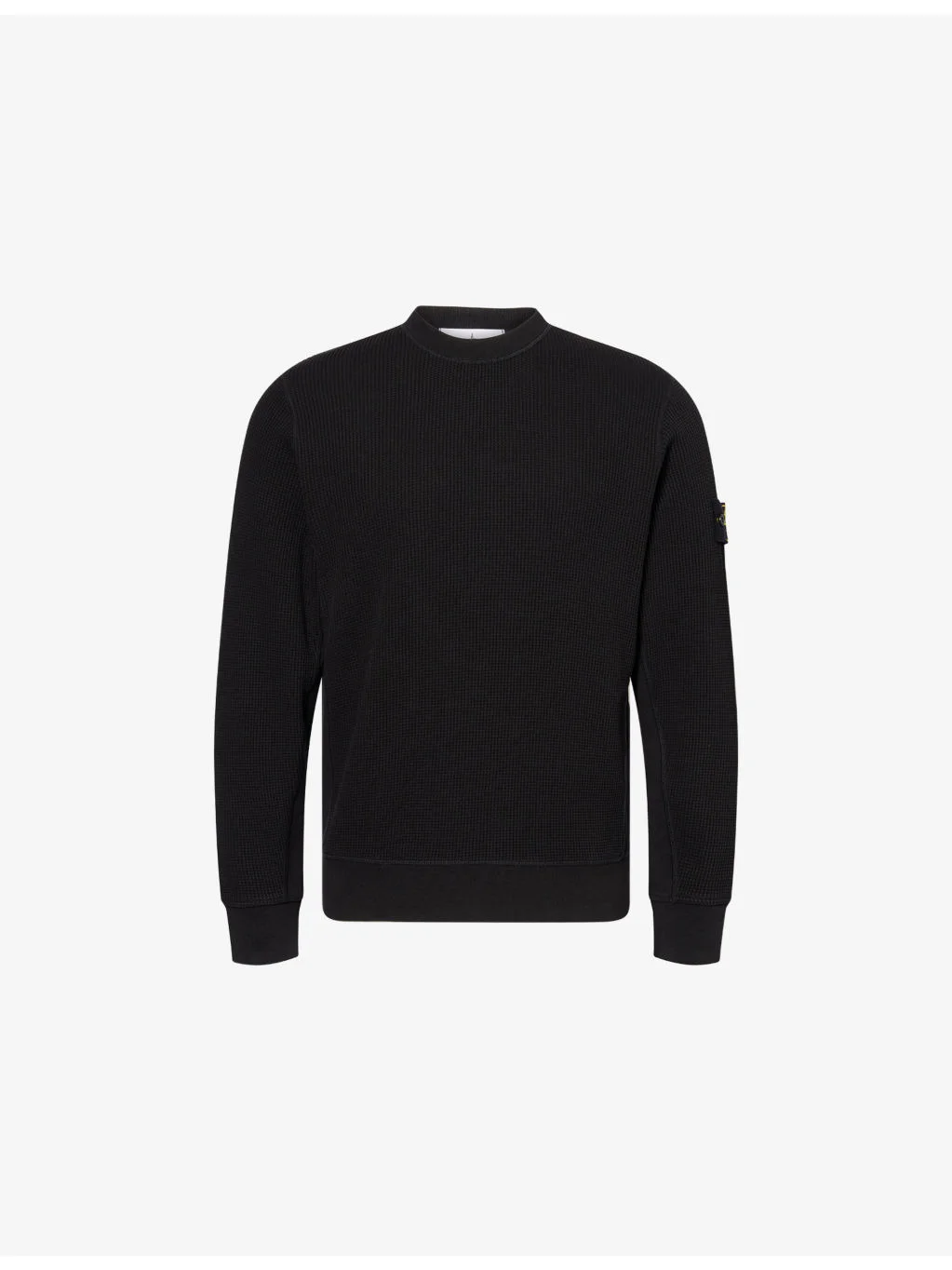 Waffle Crewneck Cotton-Jersey Sweatshirt - 1