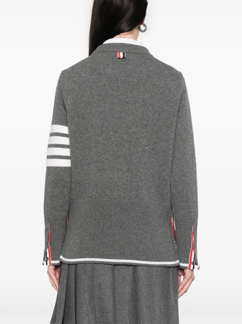 THOM BROWNE - Women Geese Jersey Intarsia Boxy Crew Neck Knitwear - 3