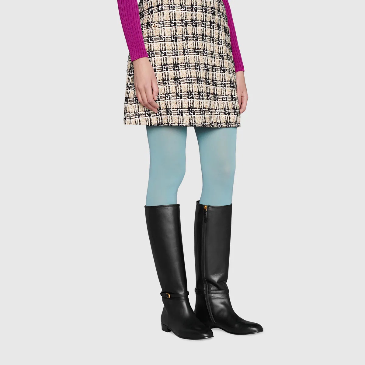 Women's knee-high boot with Gucci print - 5