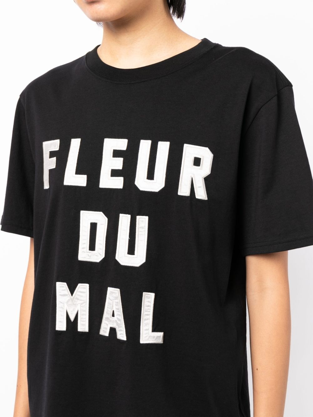 logo-embroidered jersey T-shirt - 5
