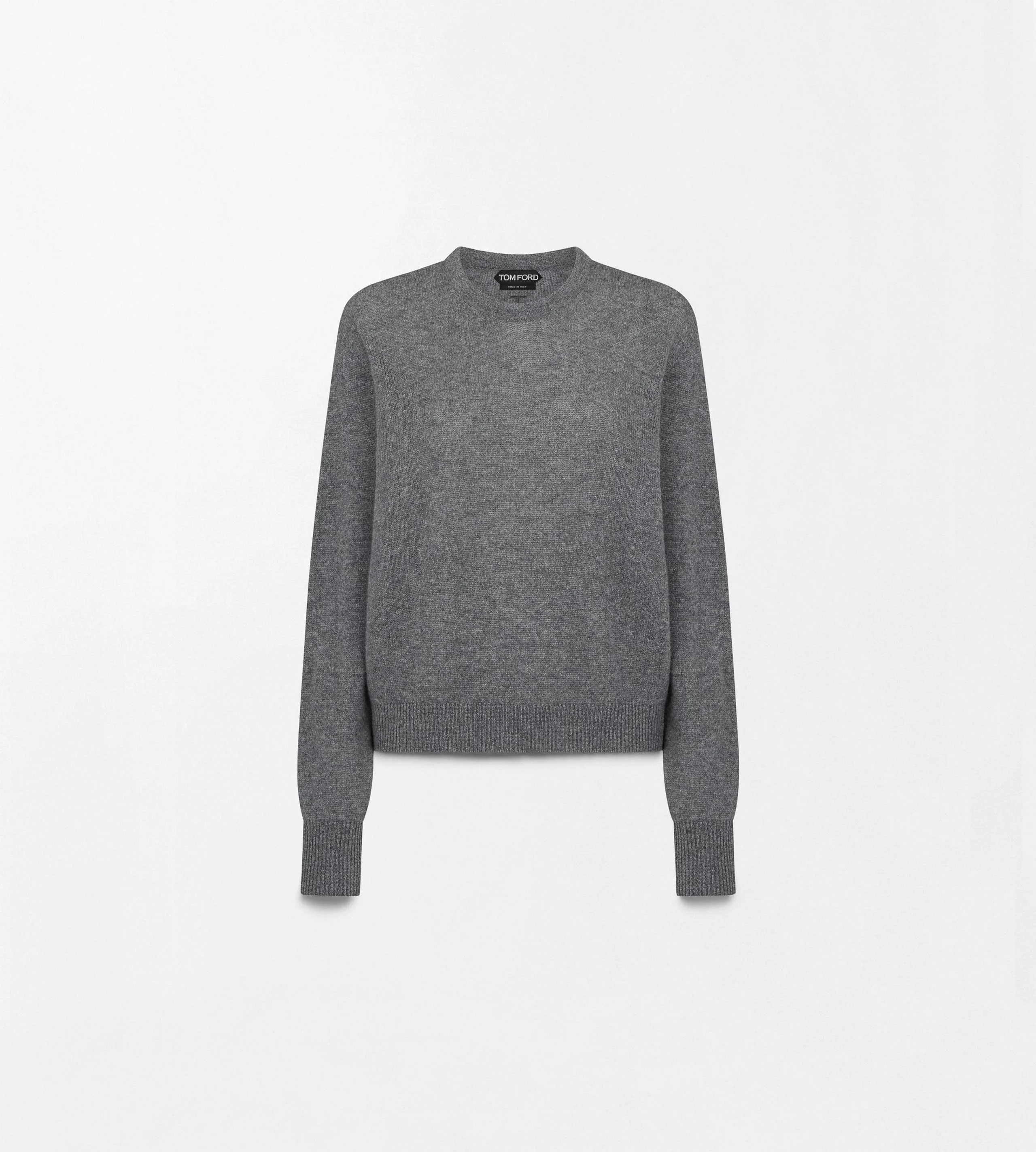SEAMLESS CASHMERE ASYMMETRIC CREWNECK KNIT - 1