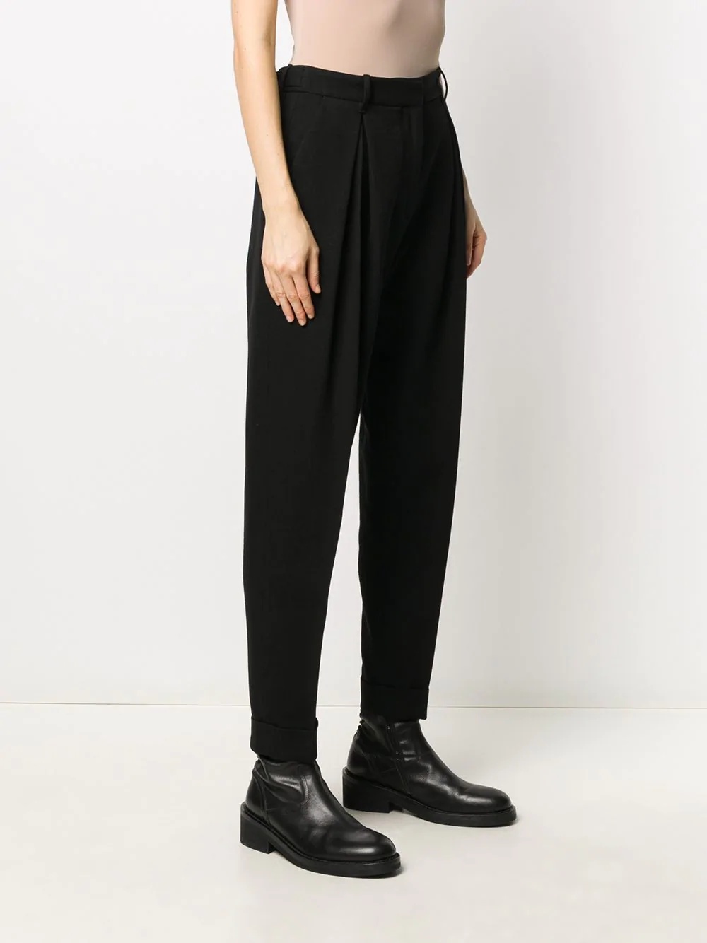 high-waisted pleated trousers - 3