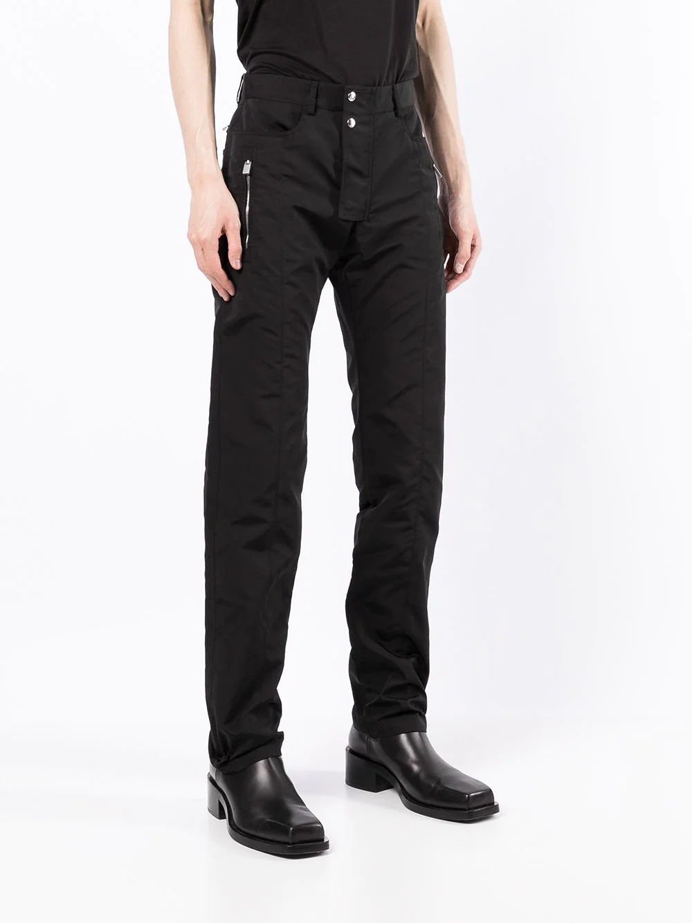 slim-fit zip-detail trousers - 3