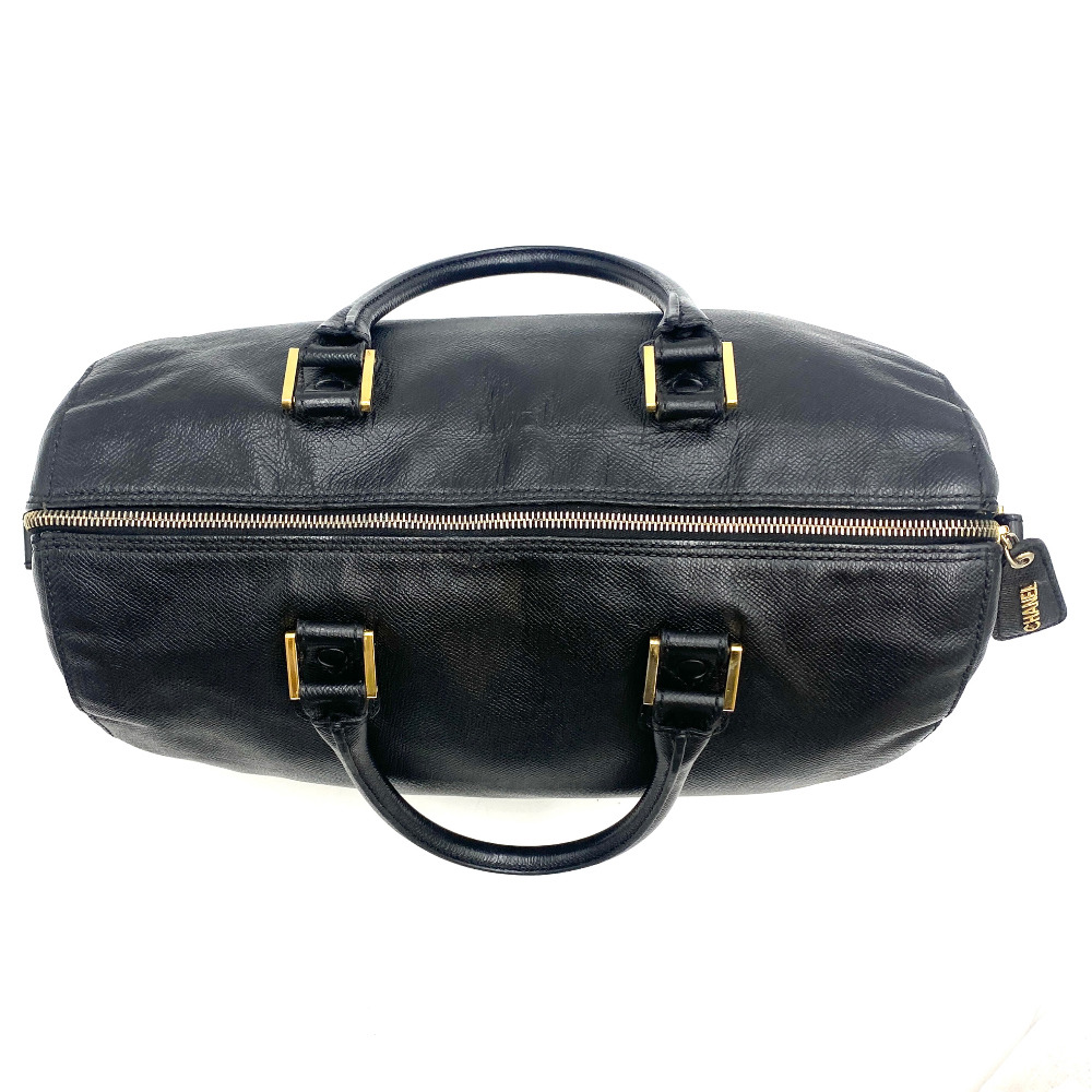 Chanel No. 5 Black Leather Duffel Bag - 5