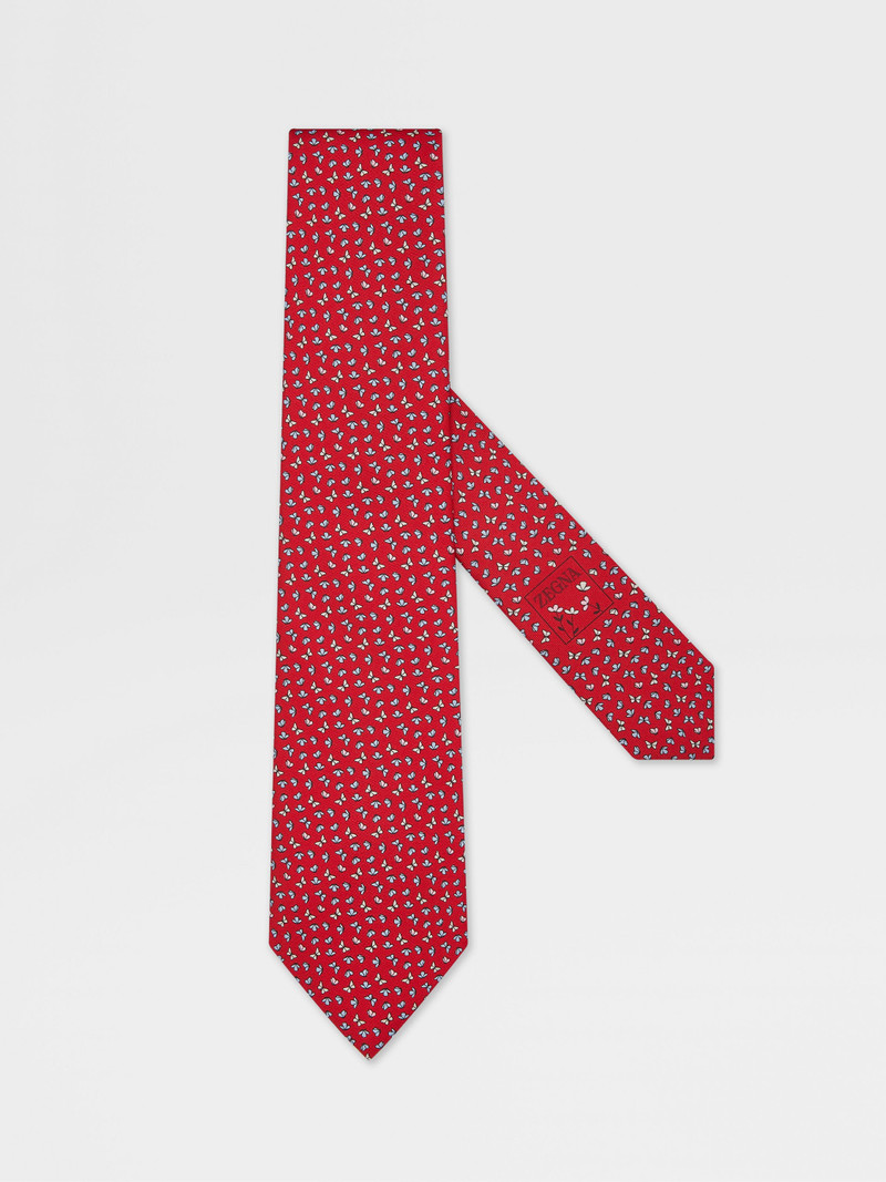 RED SILK TIE 1