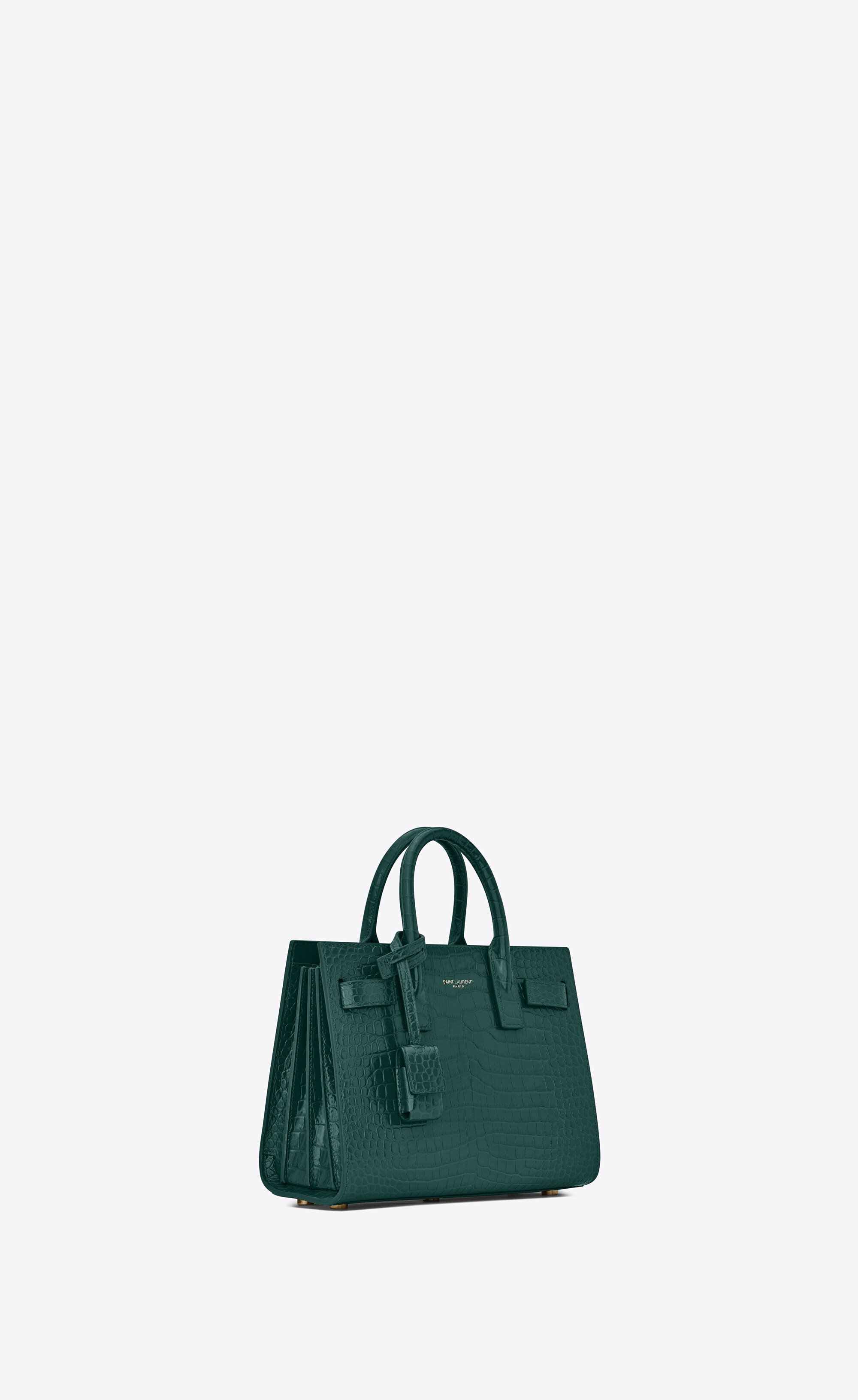 classic sac de jour nano in crocodile-embossed shiny leather - 6