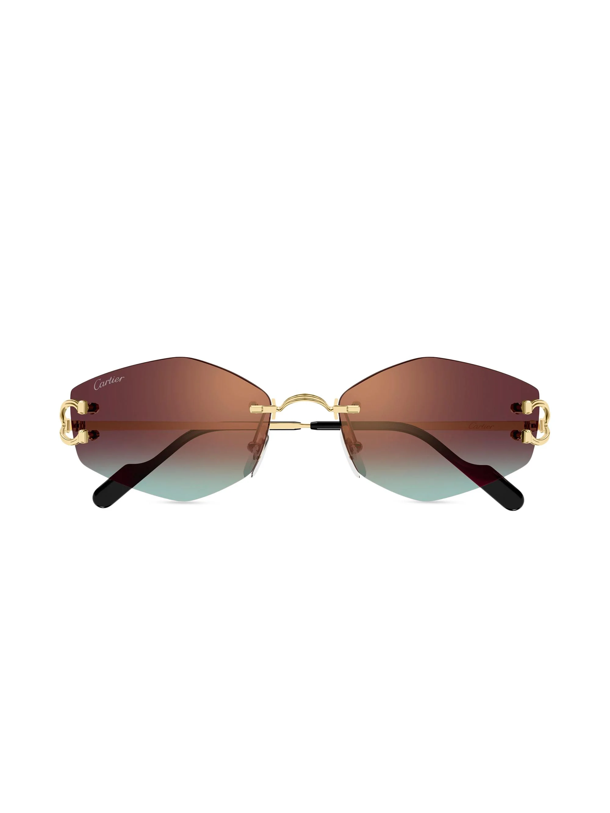 Women's C Décor 56MM 24K-Gold-Plated Geometric Sunglasses - Gold Blue - 1