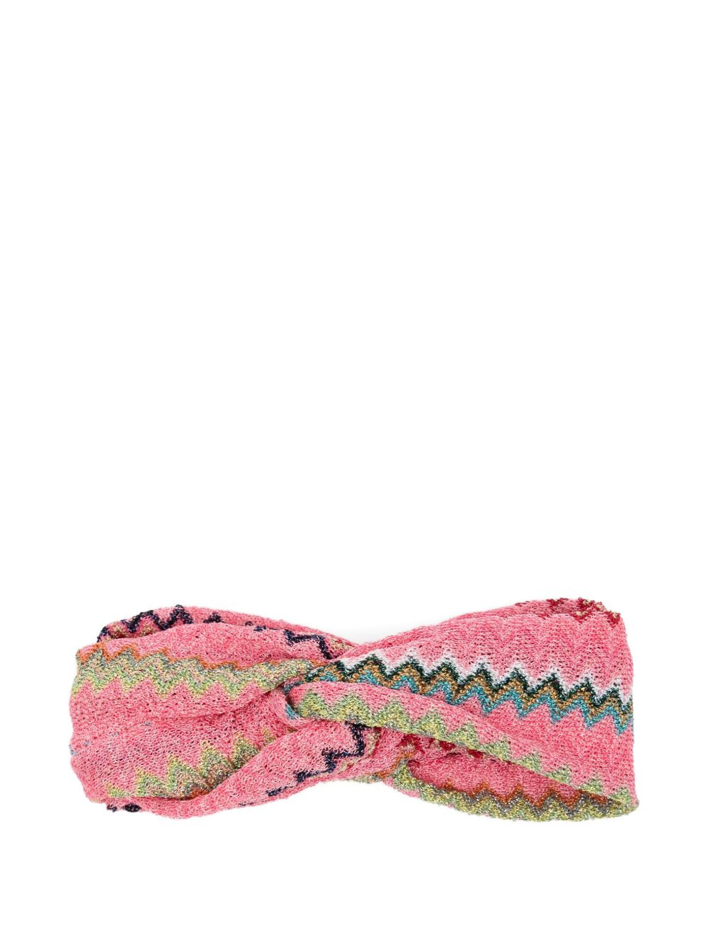 zigzag-knitted headband - 2