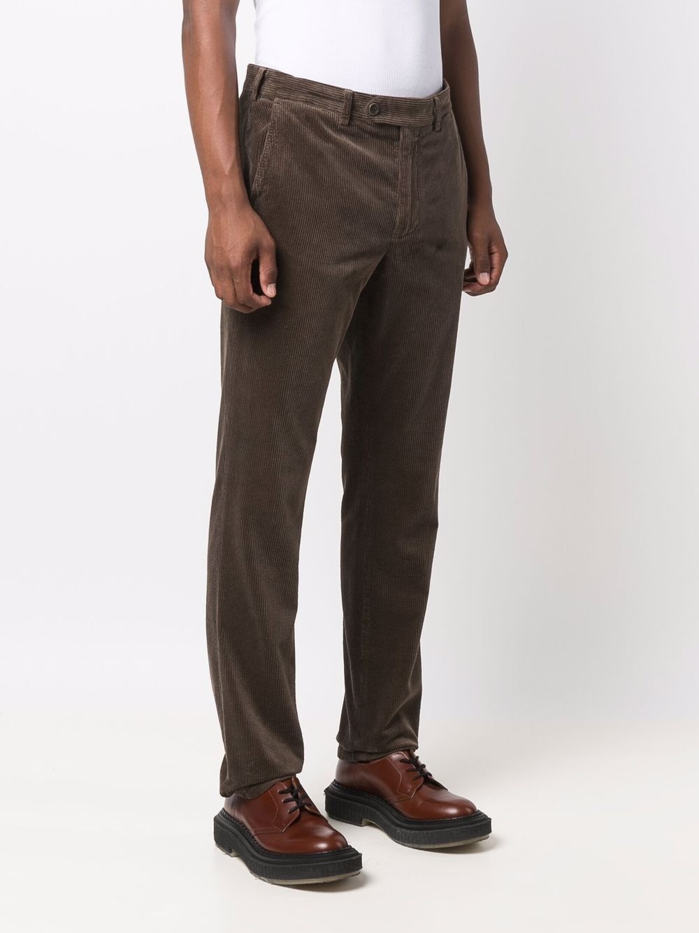 corduroy slim-cut chinos - 3