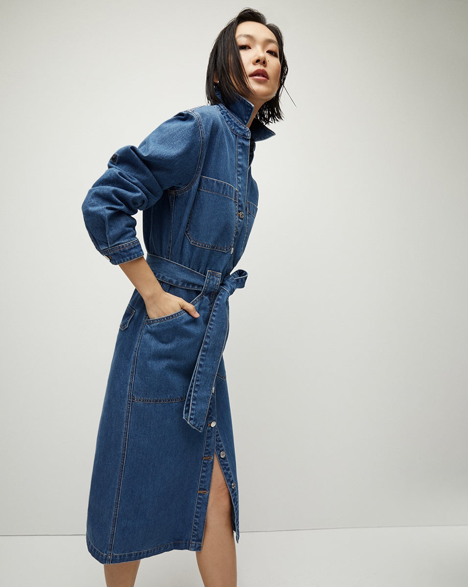 EVELYN CHAMBRAY DRESS - 4