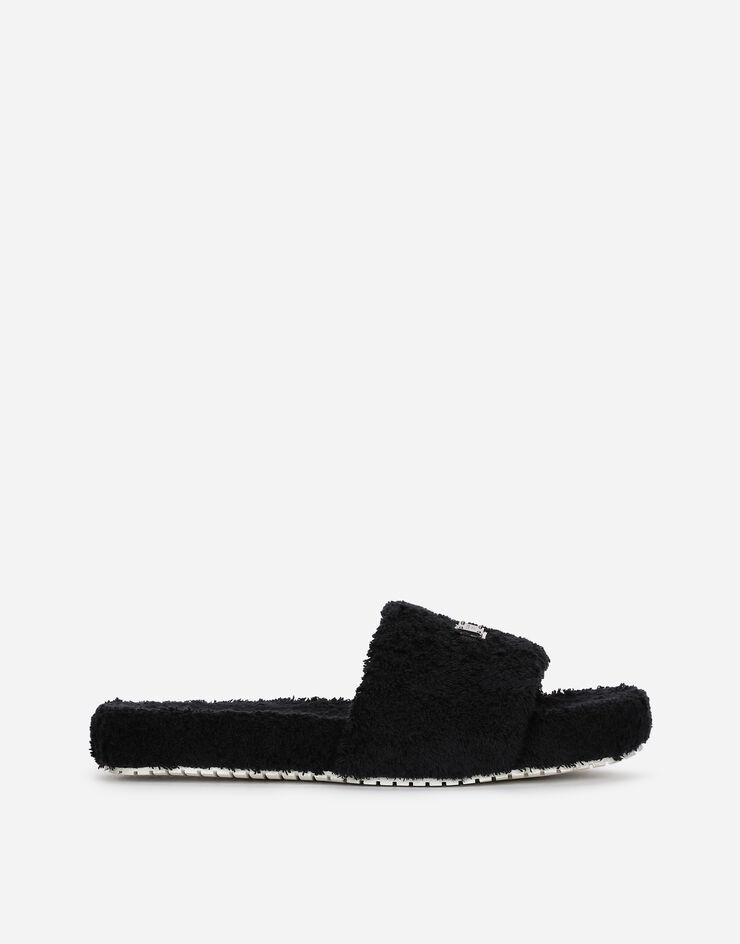 Terrycloth sliders with logo tag - 1