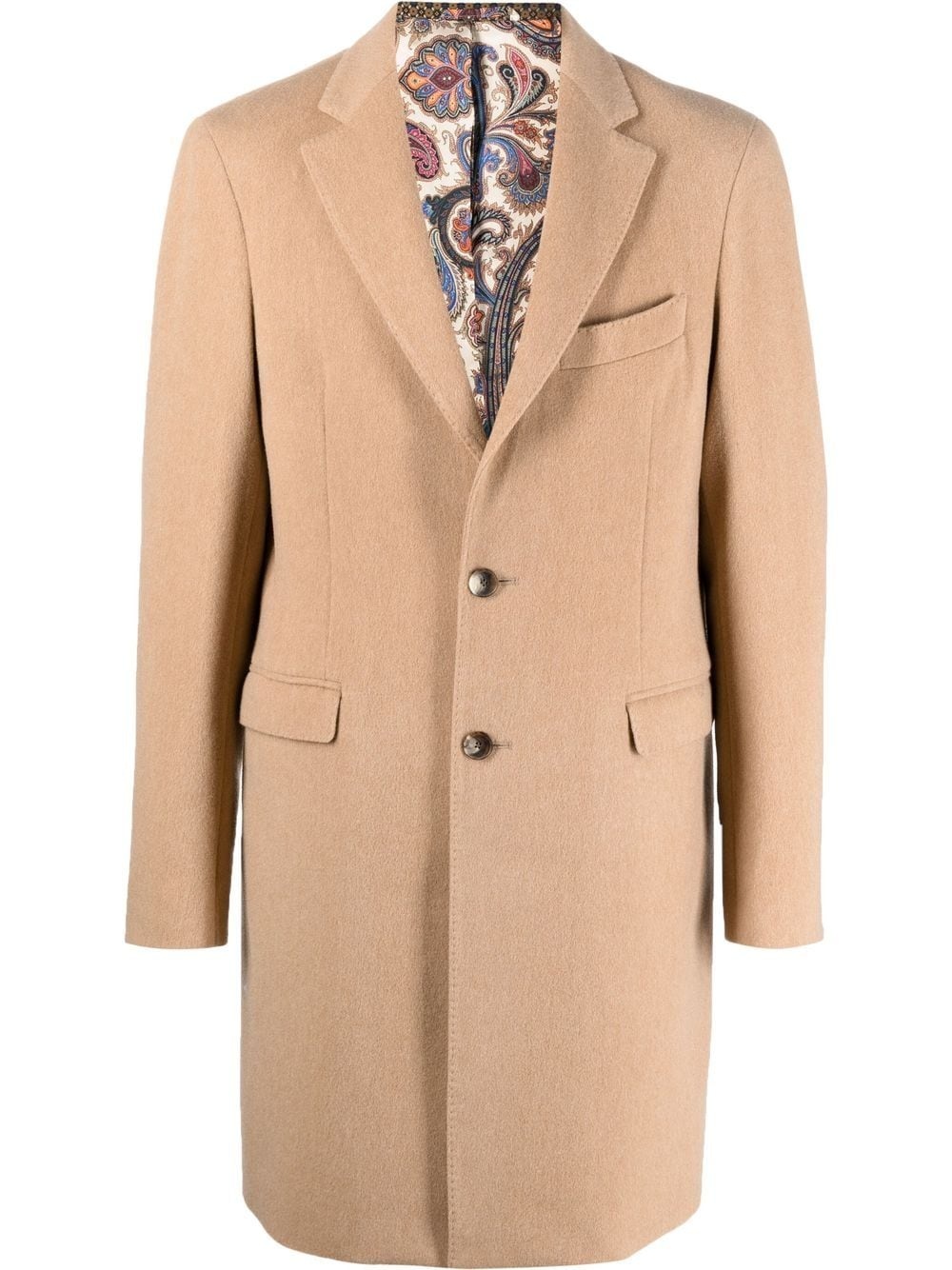 single-breasted fitted coat - 1