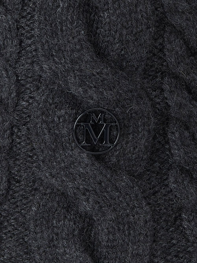 MAISON MICHEL logo-plaque cashmere beanie outlook
