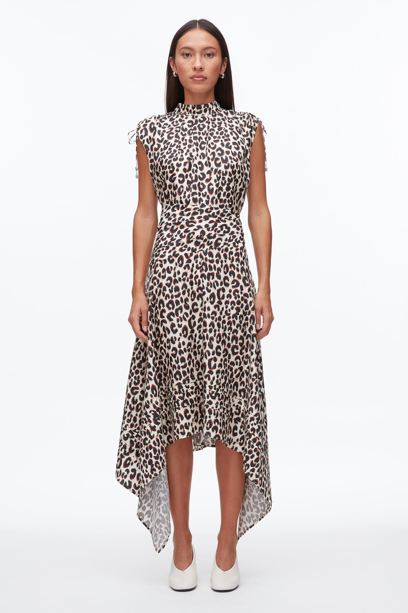 3.1 Phillip Lim Leopard Ruched Handkerchief Dress outlook