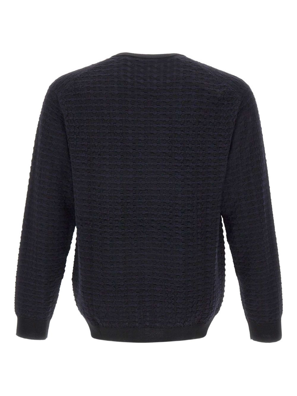 textured crew-neck sweater - 2