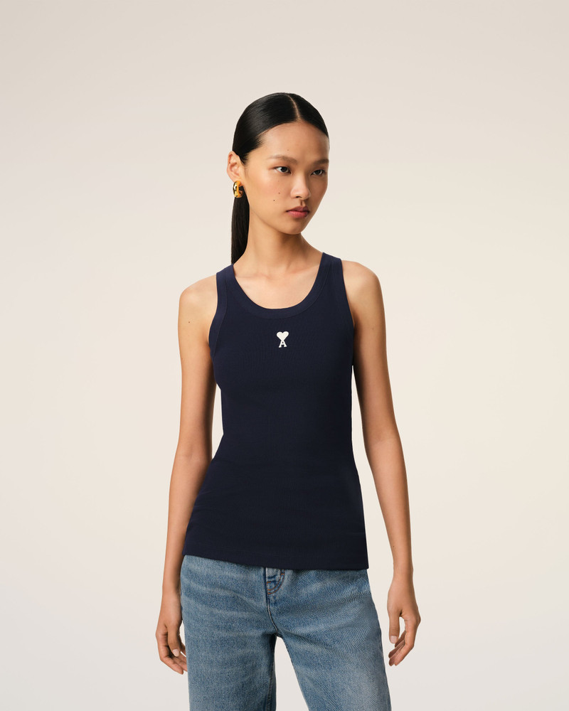 NAVY COTTON RIB AMI DE COEUR TANKTOP 3