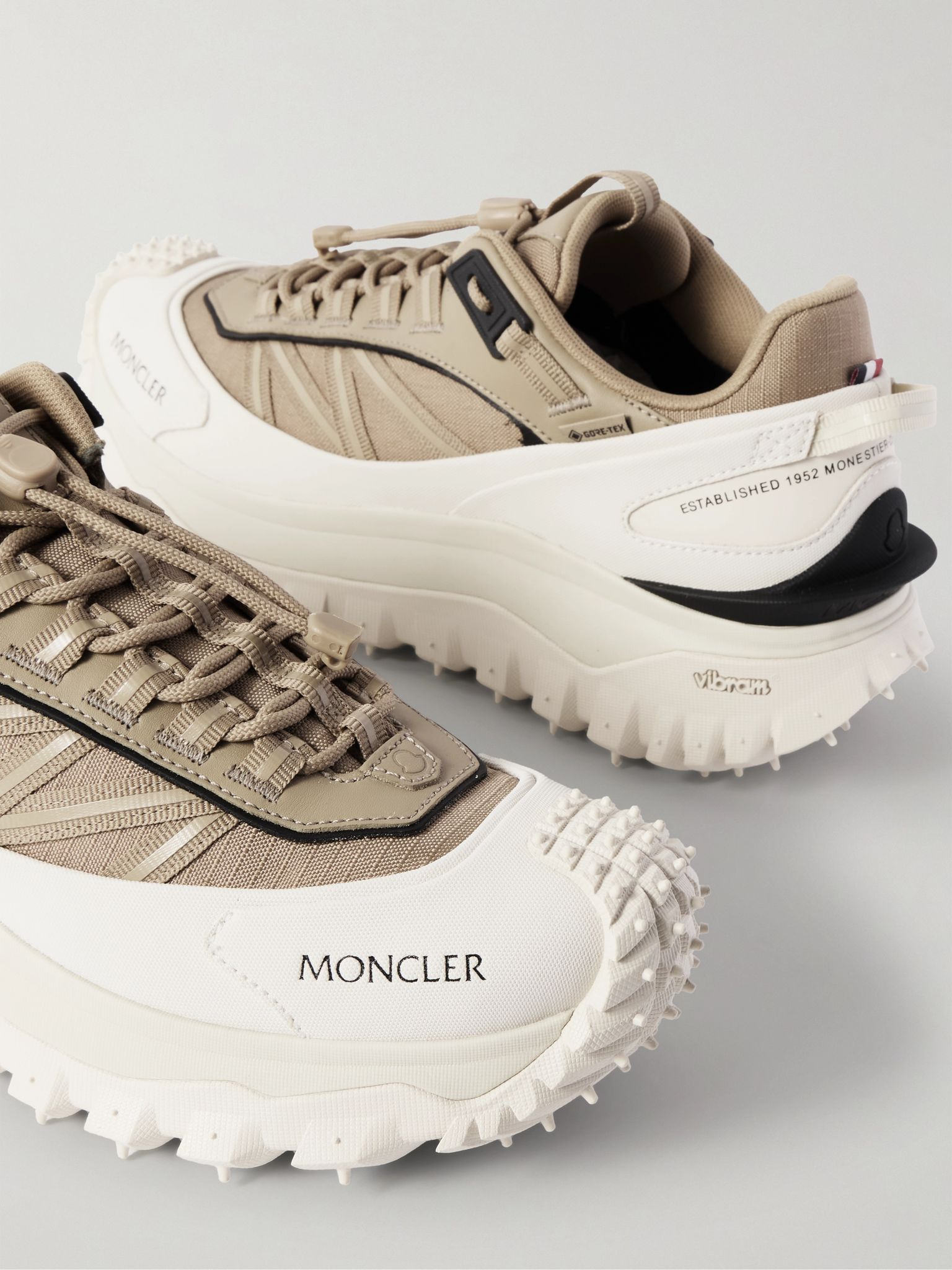 Trailgrip GTX Leather-Trimmed Ripstop and Rubber Sneakers Neutral - 5