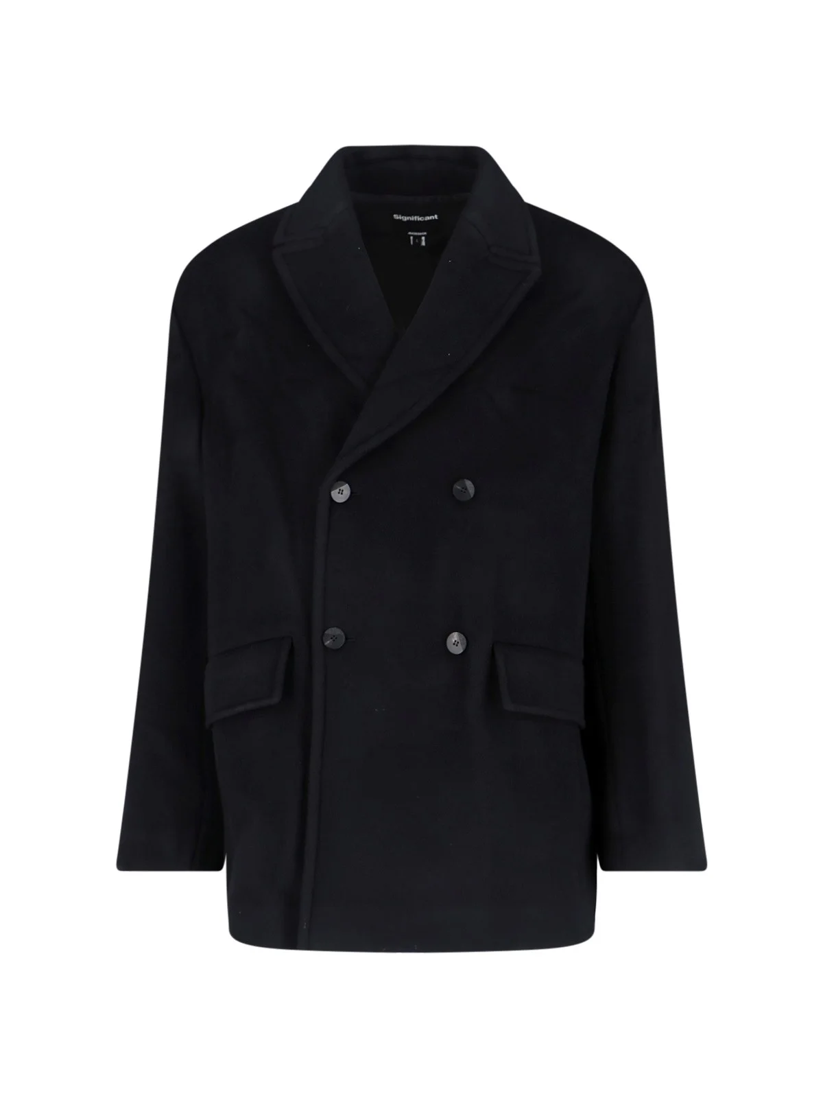 DOUBLE-BREASTED SHORT COAT - 1