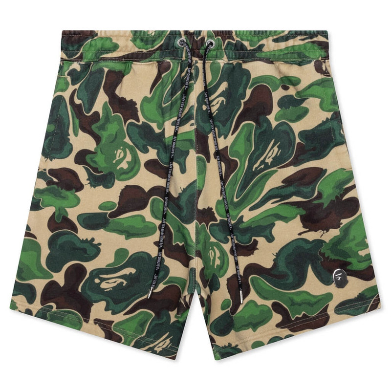 BAPE ART CAMO SWEAT SHORTS - GREEN - 1