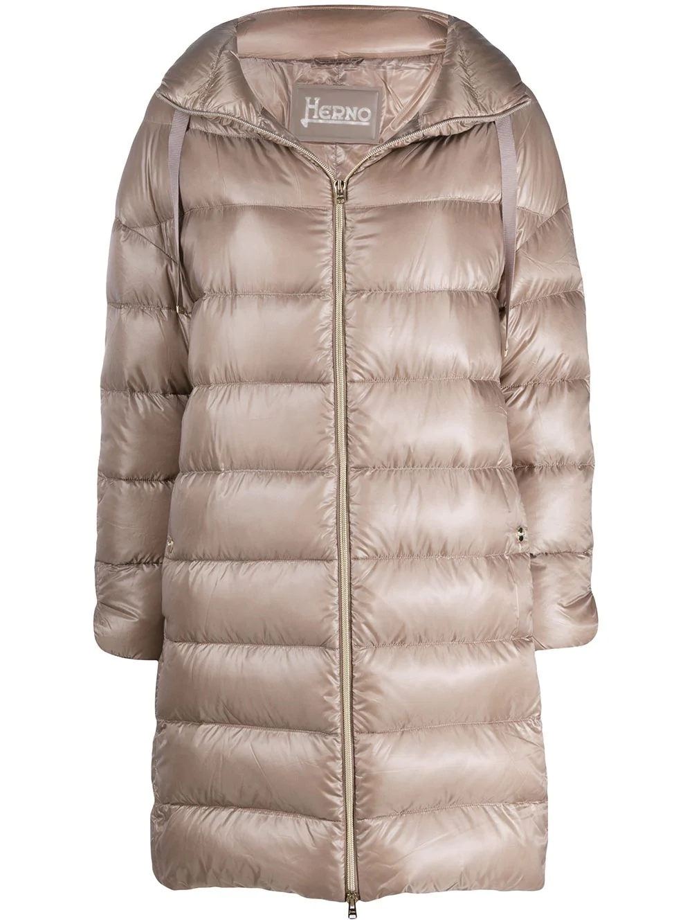 zip-up padded coat - 1