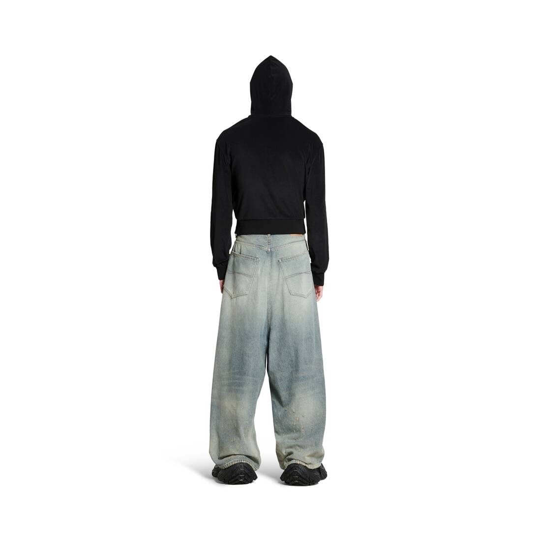 Low Crotch Pants in Light Blue - 4