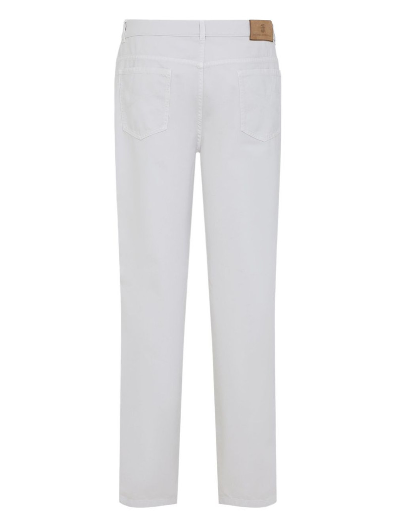 Brunello Cucinelli logo-patch straight-leg jeans outlook