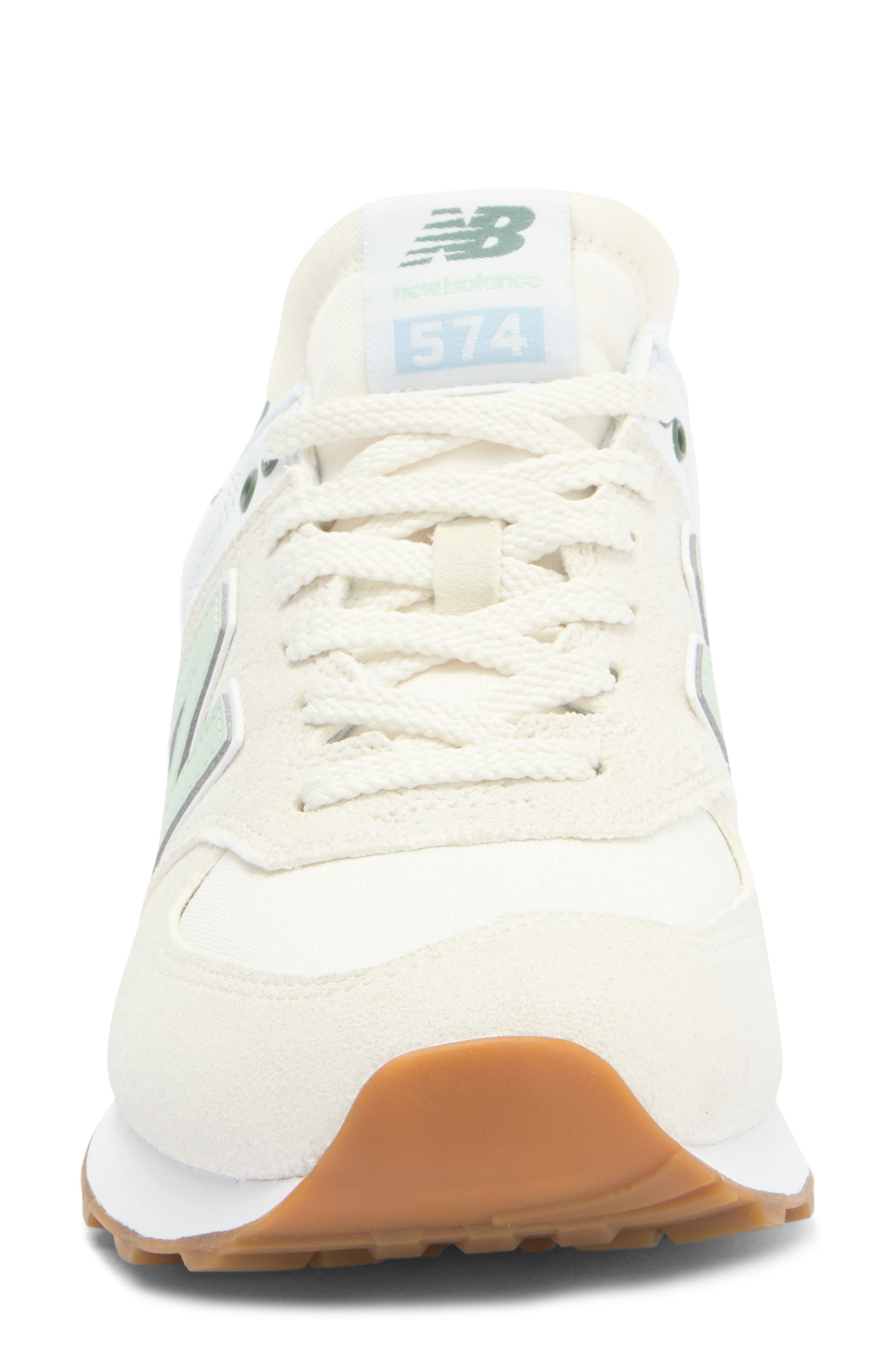 New Balance 574 Sneaker in Sea Salt/New Spruce at Nordstrom - 4