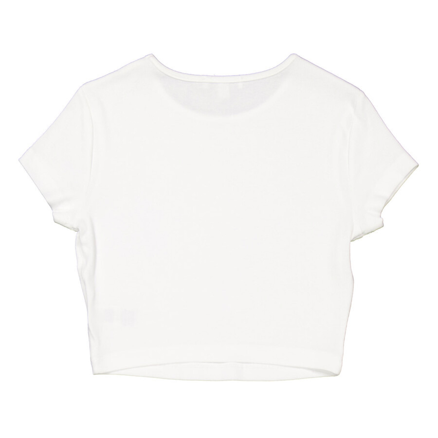Agolde Ladies White Savannah Cropped Tee - 6