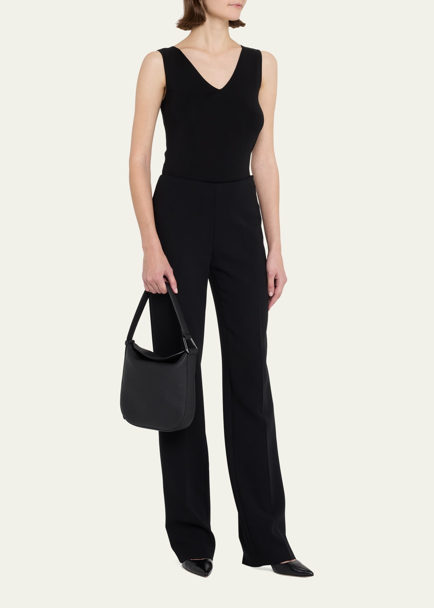 Anna Little Leather Hobo Bag - 5