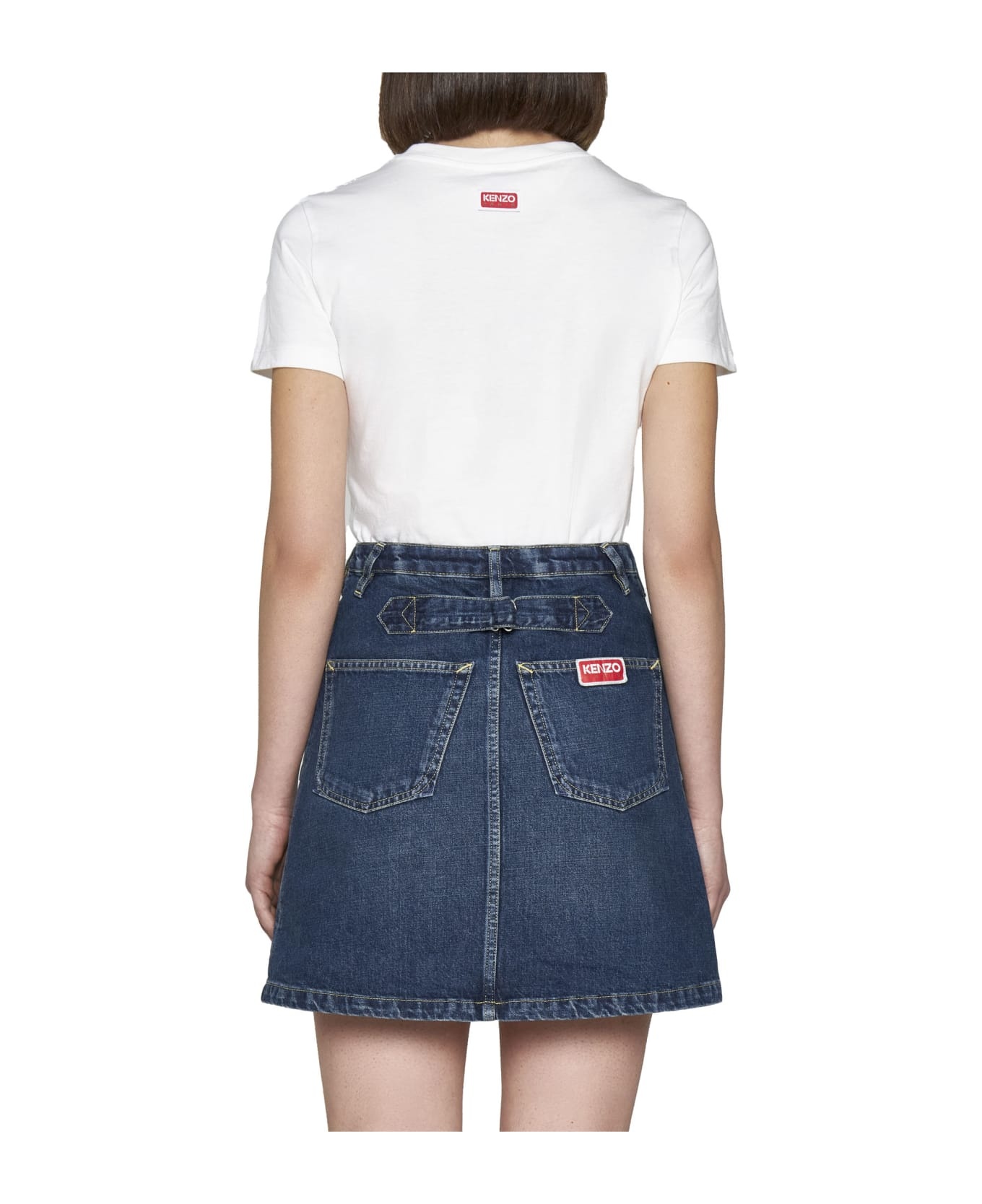Denim Mini Skirt - 4